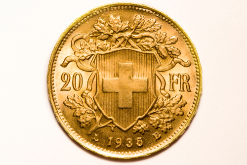 20 Francs suisse pile